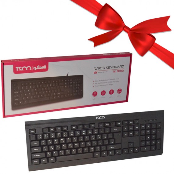 بسته 1+5 کیبورد تسکو (TSCO) مدل TK 8012 (یک عدد هدیه)