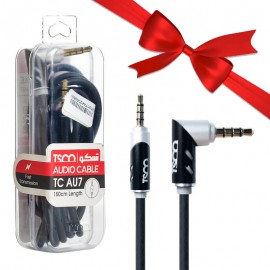 بسته 1+5 کابل 1 به 1 صدا (AUX) سری 90 درجه تسکو (TSCO) طول 1.5 متر مدل TC AU7 (یک عدد هدیه)