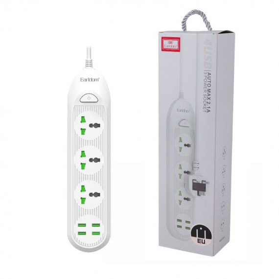 چند راهی برق + چهار پورت USB ارلدام (Earldom) مدل ES-SC03