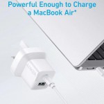 شارژر دیواری 33 وات 2 پورت + کابل (Type-c to Lightning) انکر (ANKER) مدل B2331K21