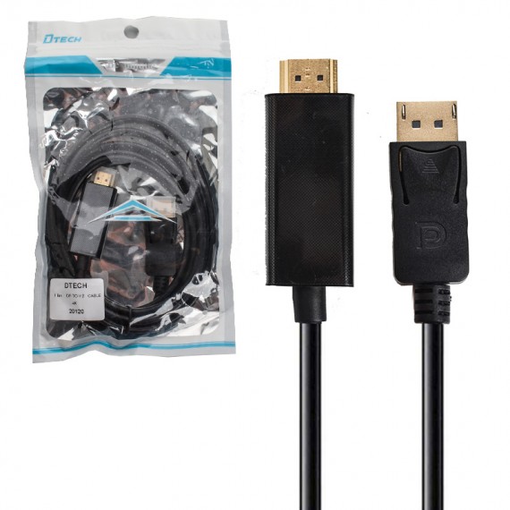 کابل DisplayPort To HDMI دی تک (DTECH) طول 1.8 متر مدل 20120