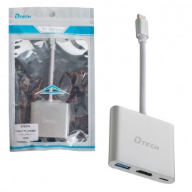 تبدیل Type-C To HDMI/USB/PD دی تک (DTECH) مدل 30101