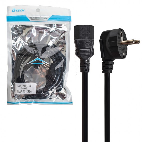 کابل برق کامپیوتر 0.75*3 دی تک (DTECH) طول 1.5 متر مدل 20099