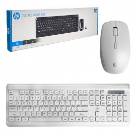 کیبورد و موس بی سیم اچ پی (hp) اورجینال مدل CS500 رنگ-سفید