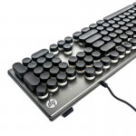 کیبورد گیمینگ سیم دار بک لایت RGB اچ پی (hp) اورجینال مدل K500Y (کلید دایره ای)