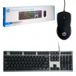 کیبورد و موس گیمینگ سیم دار بک لایت RGB اچ پی (hp) اورجینال مدل KM300F