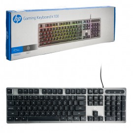 کیبورد گیمینگ سیم دار بک لایت RGB اچ پی (hp) اورجینال مدل K100