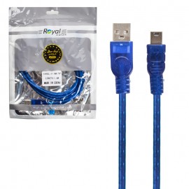 کابل موبایل و دوربین 5 پین ذوزنقه ای USB To AM/5P رویال (Royal) طول 1.5 متر