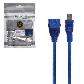کابل موبایل و دوربین 5 پین مادگی ذوزنقه ای USB To F/5P رویال (Royal) طول 0.3 متر