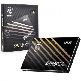 هارد SSD اینترنال 2.5 اینچی ام اس آی (msi) مدل SPATIUM S270 ظرفیت 240GB گارانتی آسان سرویس