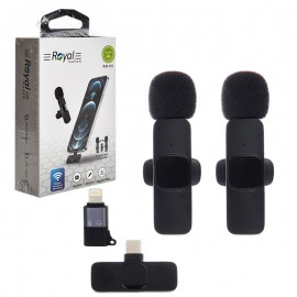 میکروفن وایرلس تایپ سی / لایتنینگ رویال (Royal) مدل RM-K9