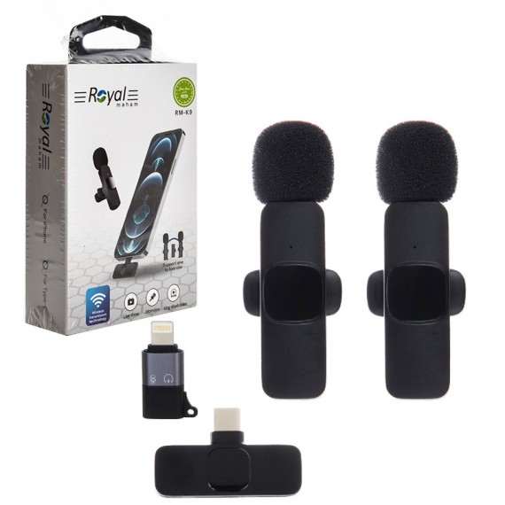 میکروفن وایرلس تایپ سی / لایتنینگ رویال (Royal) مدل RM-K9