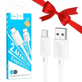 بسته 1+10 کابل اندروید (MicroUSB) هوکو (hoco) طول 1 متر مدل X88 (یک عدد هدیه)