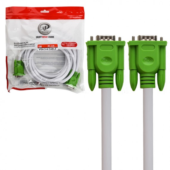 کابل VGA (3+4) ایکس پی (XP) طول 5 متر مدل PLUS