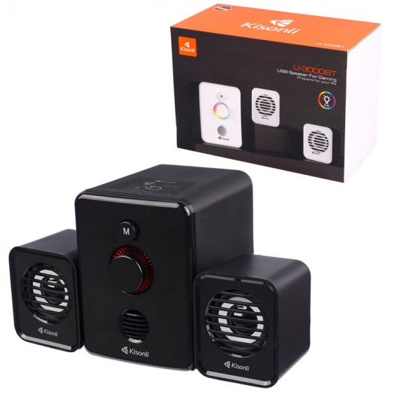 اسپیکر بلوتوث لپ تاپی 3 تکه گیمینگ کیسونلی (Kisonli) مدل U-3000BT