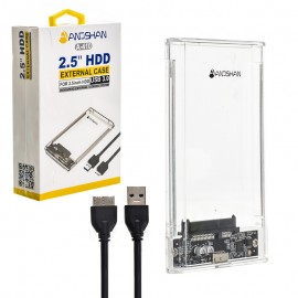 باکس هارد شفاف 2.5 اینچی USB 3.0 HDD انوشان (ANOSHAN) مدل A-410