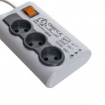محافظ برق 3 خانه امگا (OMEGA) طول 1.5 متر مدل P3100 بدون ارت