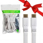 بسته 1+10 کابل HDMI 1.4V بی ایکس وای (BXY) فلت طول 1.5 متر (یک عدد هدیه)