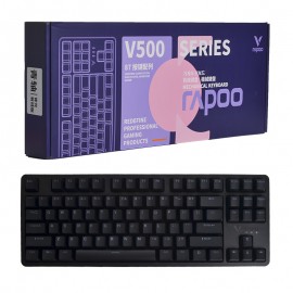 کیبورد گیمینگ مکانیکال سیم دار بک لایت RGB رپو (Rapoo) مدل V500 Series V500PRO-87