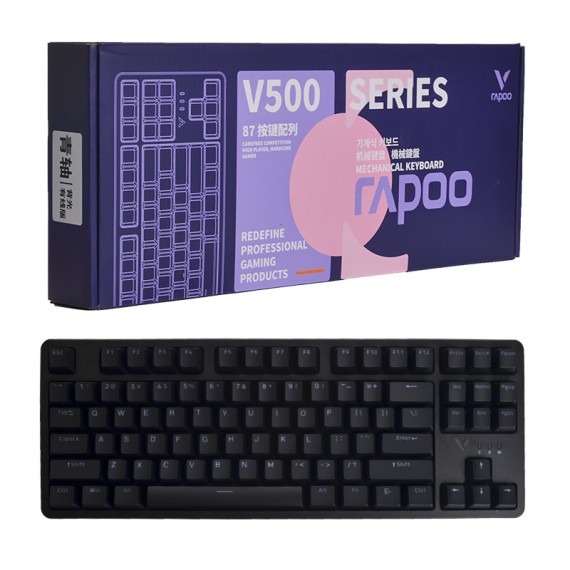 کیبورد گیمینگ مکانیکال سیم دار بک لایت RGB رپو (Rapoo) مدل V500 Series V500PRO-87
