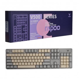 کیبورد گیمینگ مکانیکال سیم دار بک لایت RGB رپو (Rapoo) مدل V500 Series V500PRO-104