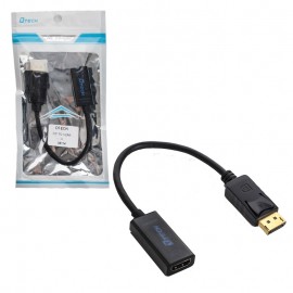 کابل تبدیل DisplayPort To HDMI 4K دی تک (DTECH) طول 15 سانتی متر مدل 30114