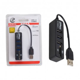 هاب 3 پورت USB + رم ریدر ایکس پی (XP) مدل XP-HC834R