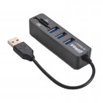 هاب 3 پورت USB + رم ریدر ایکس پی (XP) مدل XP-HC834R