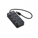 هاب 4 پورت USB 3.0 کی لینک (KLINK) طول 30 سانتی متر مدل K-504