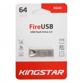 فلش کینگ استار (KINGSTAR) مدل 64GB Fire USB KS222 نقره ای گارانتی متین