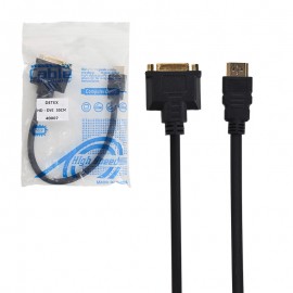 کابل HDMI To DVI دیتکس (DETEX) طول 30 سانتی متر مدل 40007