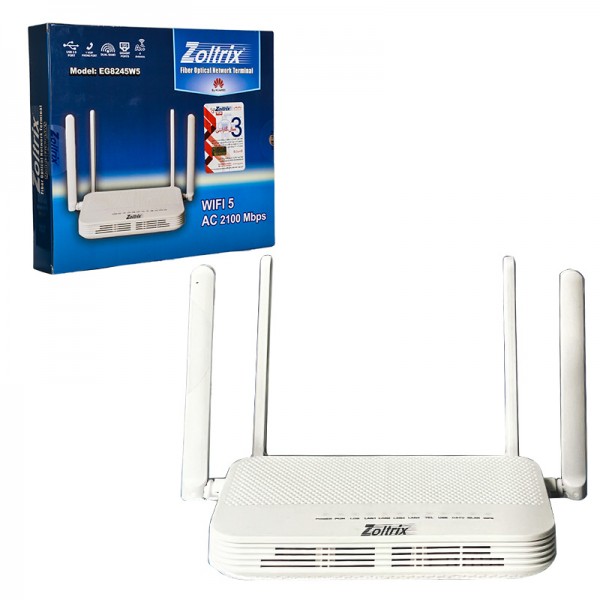 پخش عمده مودم روتر فیبر نوری ONT هوآوی زولتریکس (Zoltrix) مدل EG8245W5