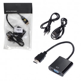 کابل تبدیل HDMI به VGA + کابل صدا (AUX) کی لینک (KLINK) مدل k-1210