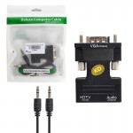 تبدیل HDMI TO VGA + کابل صدا (AUX) کی لینک (KLINK) مدل k-8251