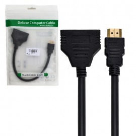 کابل تبدیل 1 به 2 HDMI کی لینک (KLINK) طول 20 سانتی متر مدل k-8113