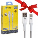 بسته 1+10 کابل تایپ سی (Type-C) مازارس (MAZARES) طول 1 متر مدل C20-TC (یک عدد هدیه)