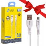 بسته 1+10 کابل اندروید (MicroUSB) مازارس (MAZARES) طول 1 متر مدل C19-V8 (یک عدد هدیه)