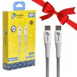 بسته 1+10 کابل تایپ سی به تایپ سی (Type-C to Type-C) مازارس (MAZARES) طول 1 متر مدل C20-CC (یک عدد هدیه)