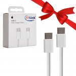 بسته 1+10 کابل تایپ سی به تایپ سی (Type-C To Type-C) اپل (Apple) 60W طول 1 متر گارانتی آی تی لینک (یک عدد هدیه)