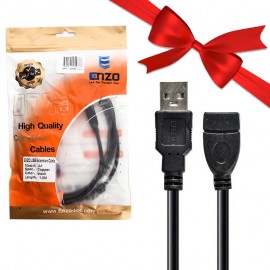 بسته 1+10 کابل افزایش طول USB انزو (ENZO) طول 1.5 متر مدل A1 (یک عدد هدیه)