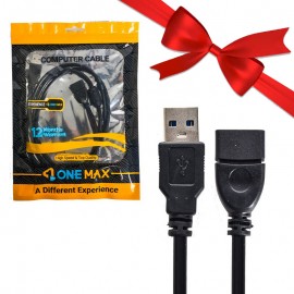 بسته 1+10 کابل افزایش طول USB 2.0 وان مکس (ONE MAX) طول 1.5 متر (یک عدد هدیه)