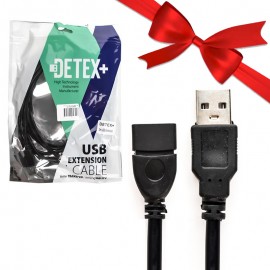 بسته 1+10 کابل افزایش طول USB دیتکس پلاس (+DETEX) طول 3 متر (یک عدد هدیه)
