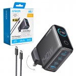 شارژر دیواری 140 وات 4 پورت + کابل تایپ سی به تایپ سی (Type-C To Type-C) انکر (ANKER) مدل B2697 ZOLO گارانتی ایستا