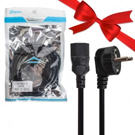 بسته 1+10 کابل برق کامپیوتر 0.75*3 دی تک (DTECH) طول 1.5 متر مدل 20099 (یک عدد هدیه)