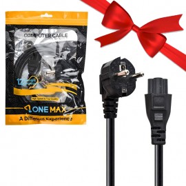 بسته 1+10 کابل برق 3 پین لپ تاپ 0.75*3 وان مکس (ONE MAX) طول 1.5 متر (یک عدد هدیه)