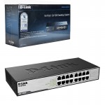 سوئیچ شبکه 16 پورت گیگابیت دی لینک (D-Link) مدل DES-1016D گارانتی الماس رایان ایرانیان