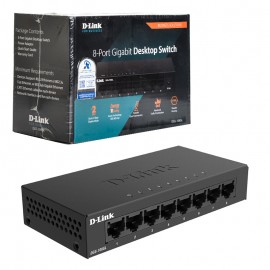 سوئیچ شبکه 8 پورت گیگابیت دی لینک (D-Link) مدل DGS-108GL گارانتی الماس رایان ایرانیان