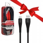 بسته 1+10 کابل تایپ سی (Type-C) تسکو (TSCO) طول 1 متر مدل TCC351 (یک عدد هدیه)