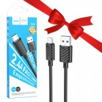 بسته 1+10 کابل اندروید (MicroUSB) هوکو (hoco) طول 1 متر مدل X88 (یک عدد هدیه) رنگ مشکی