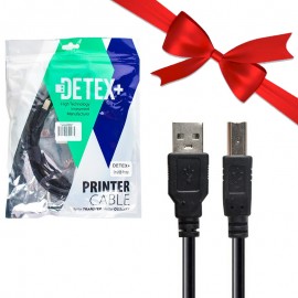 بسته 1+10 کابل پرینتر دیتکس پلاس (+DETEX) طول 3 متر (یک عدد هدیه)